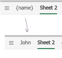 Templating of sheetname